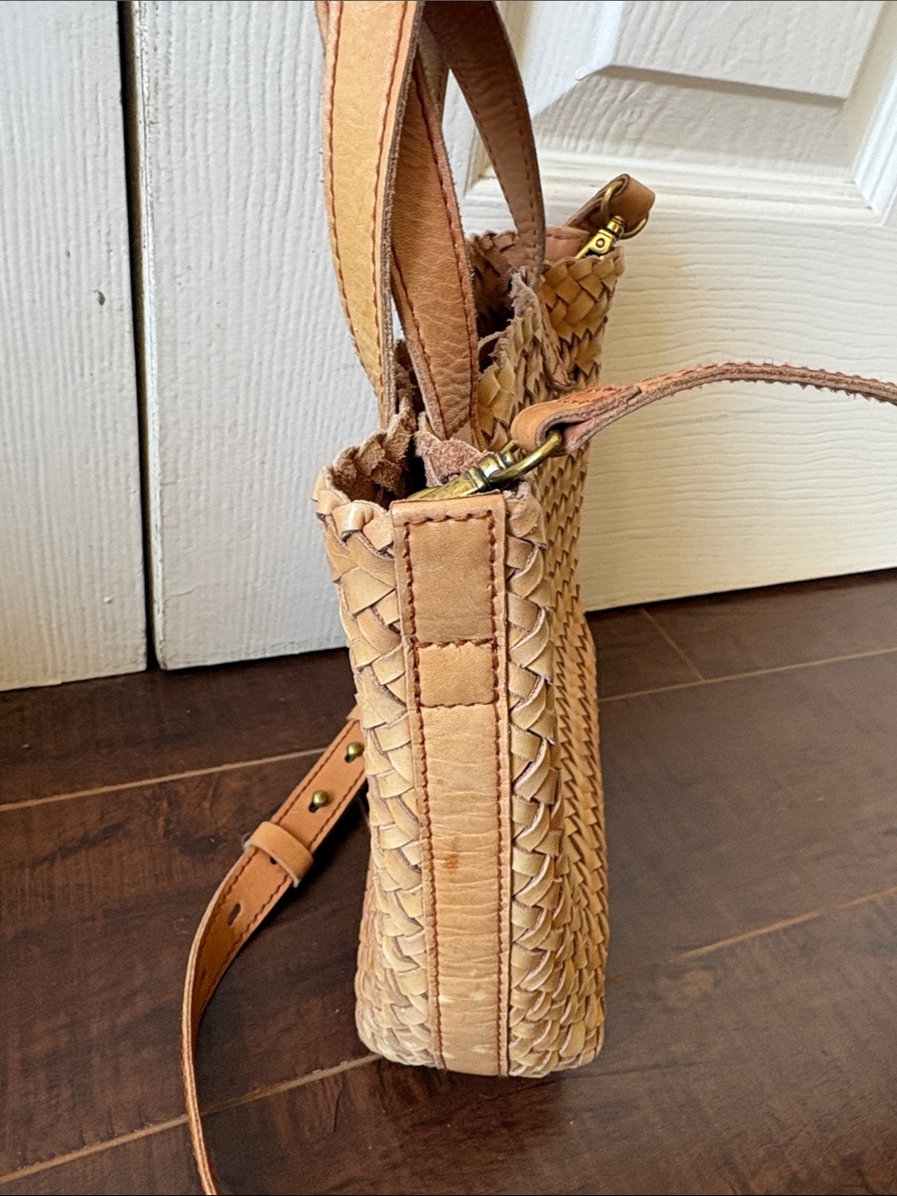 Madewell The Small Transport Crossbody: Woven Leather Edition - Picture 7 of 12